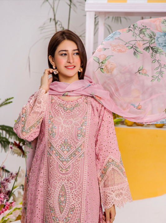 Pink 'Tehzeeb' Lawn Ladies Suit