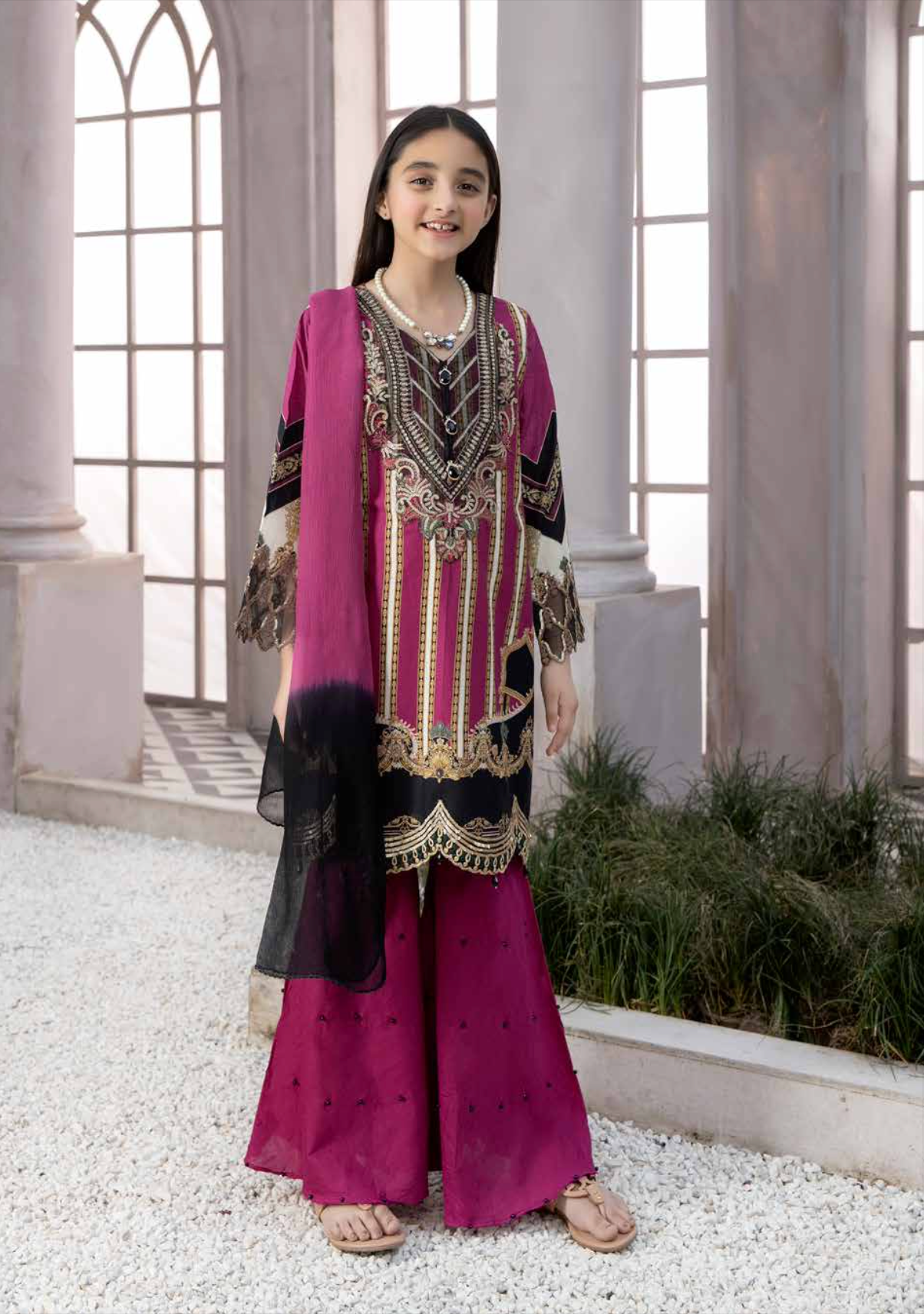 Purple Gharara Festive Lawn Ladies Suit