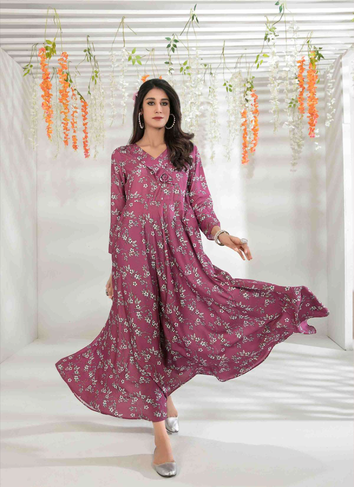 Pink Zohreh by Tawakkal Linen Ladies Maxi
