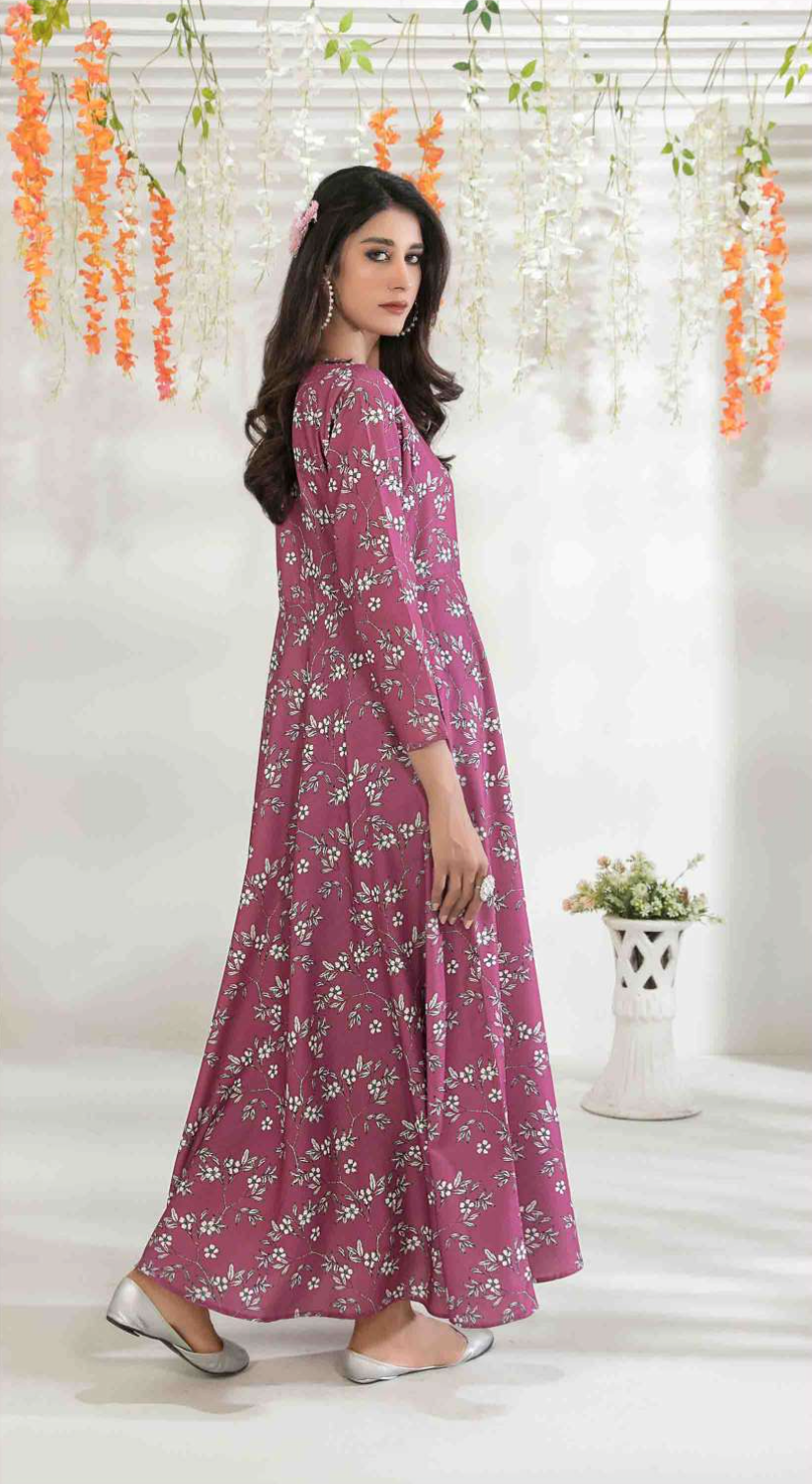 Pink Zohreh by Tawakkal Linen Ladies Maxi