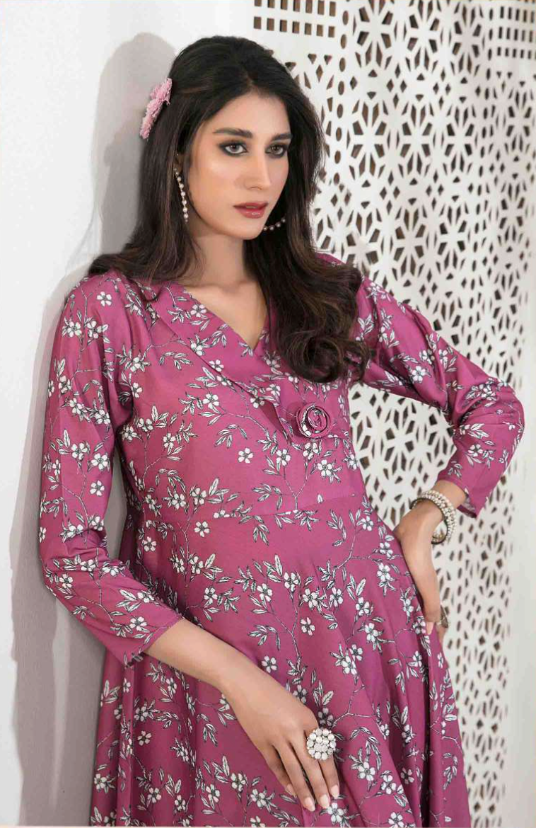 Pink Zohreh by Tawakkal Linen Ladies Maxi