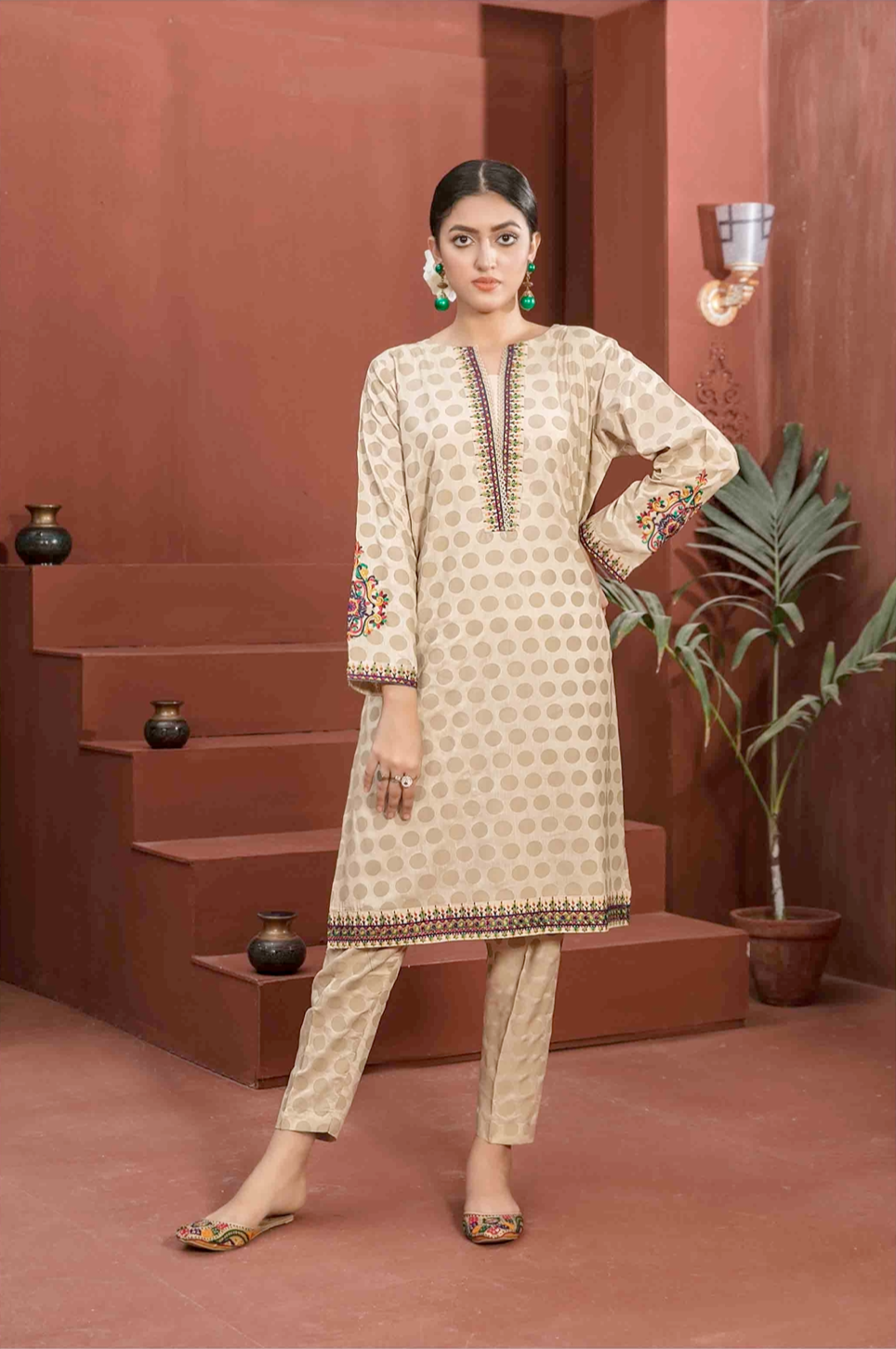 Gold Casablanca by Tawakkal Viscose Ladies Suit