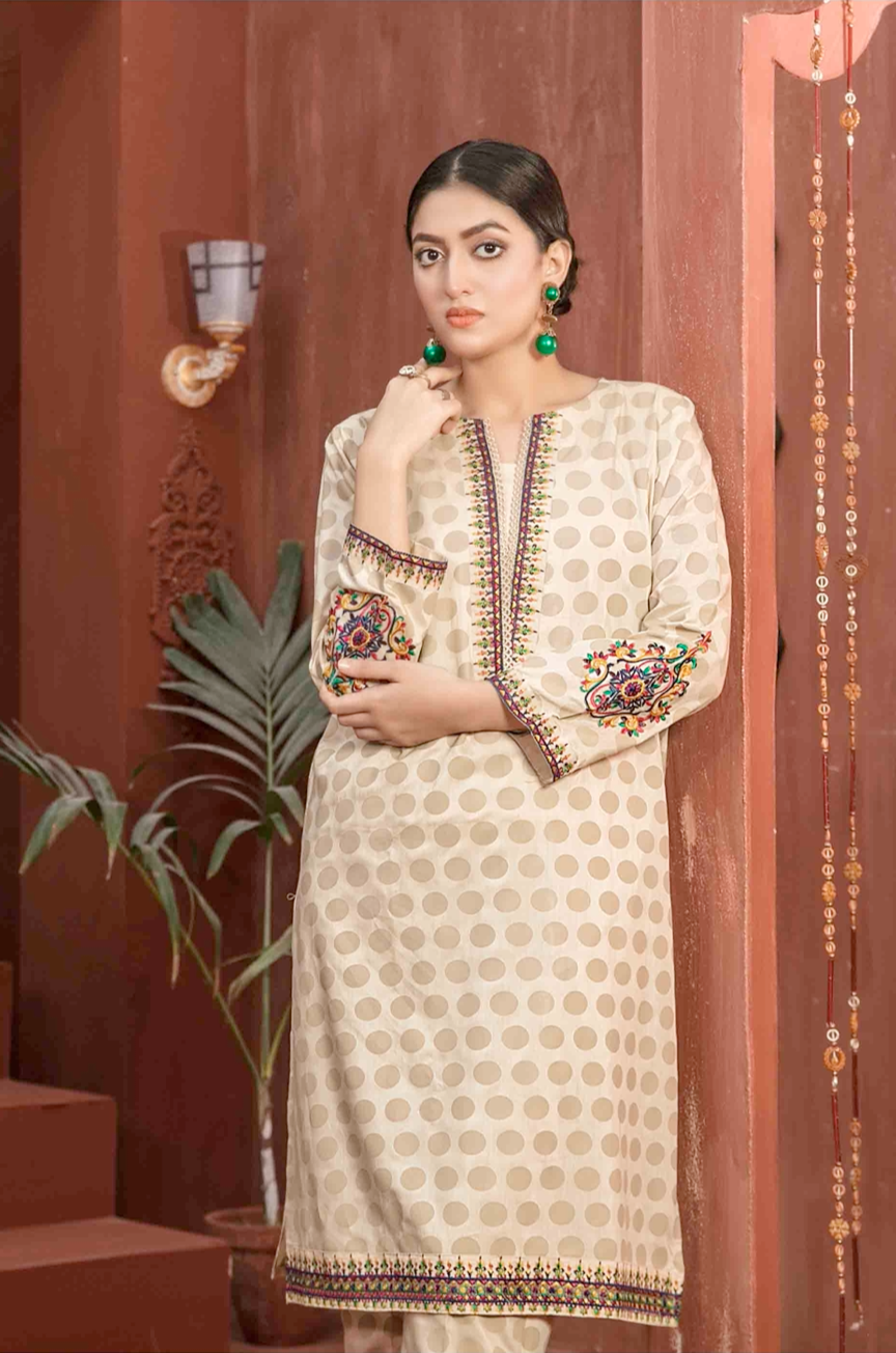 Gold Casablanca by Tawakkal Viscose Ladies Suit