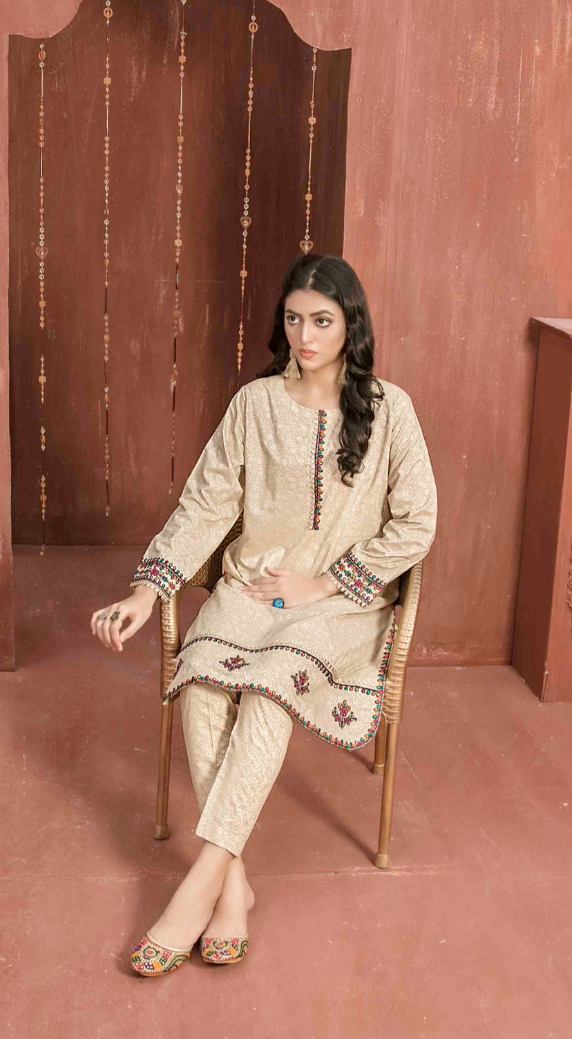 Gold Casablanca by Tawakkal Viscose Ladies Suit