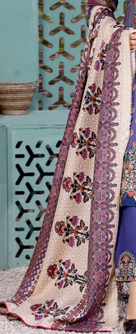 Beige Munira Designer Dhanak Ladies Suit