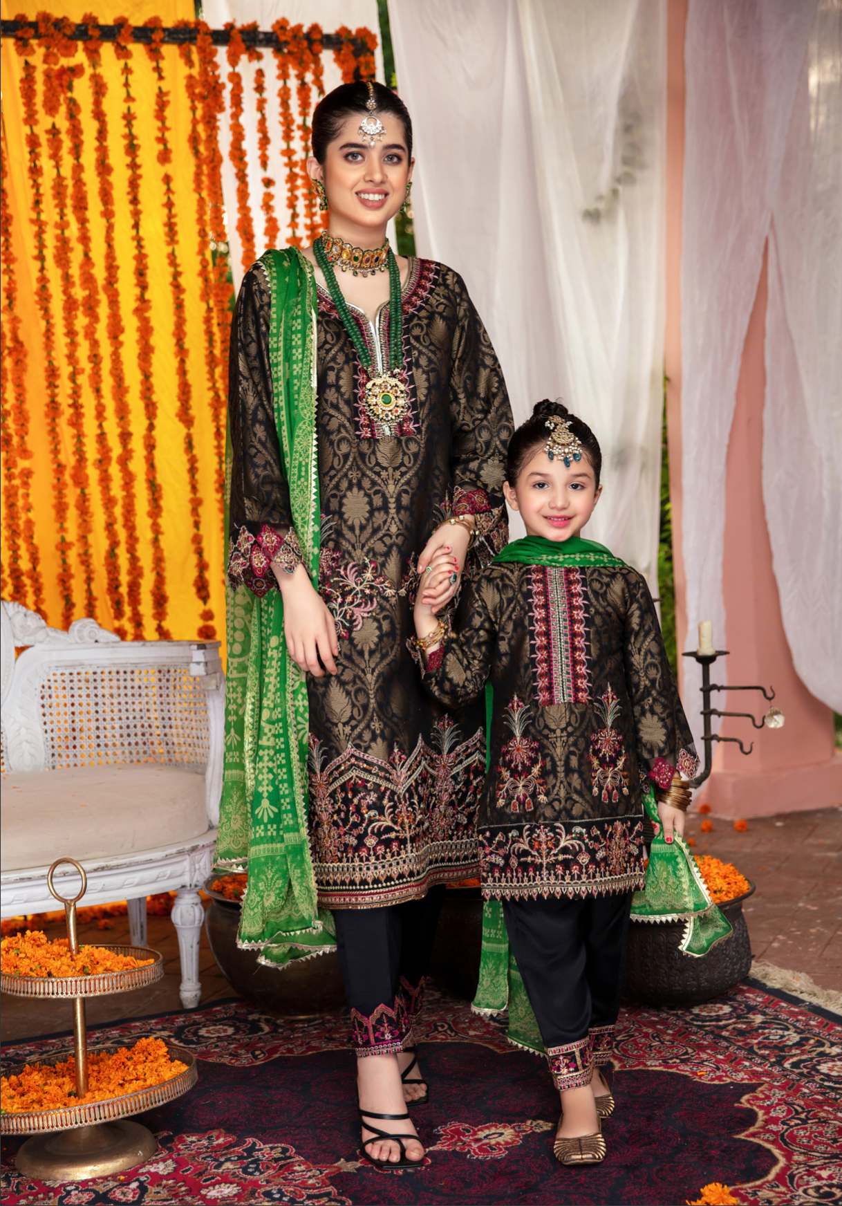 Black IVANA Jacquard Ladies Suit