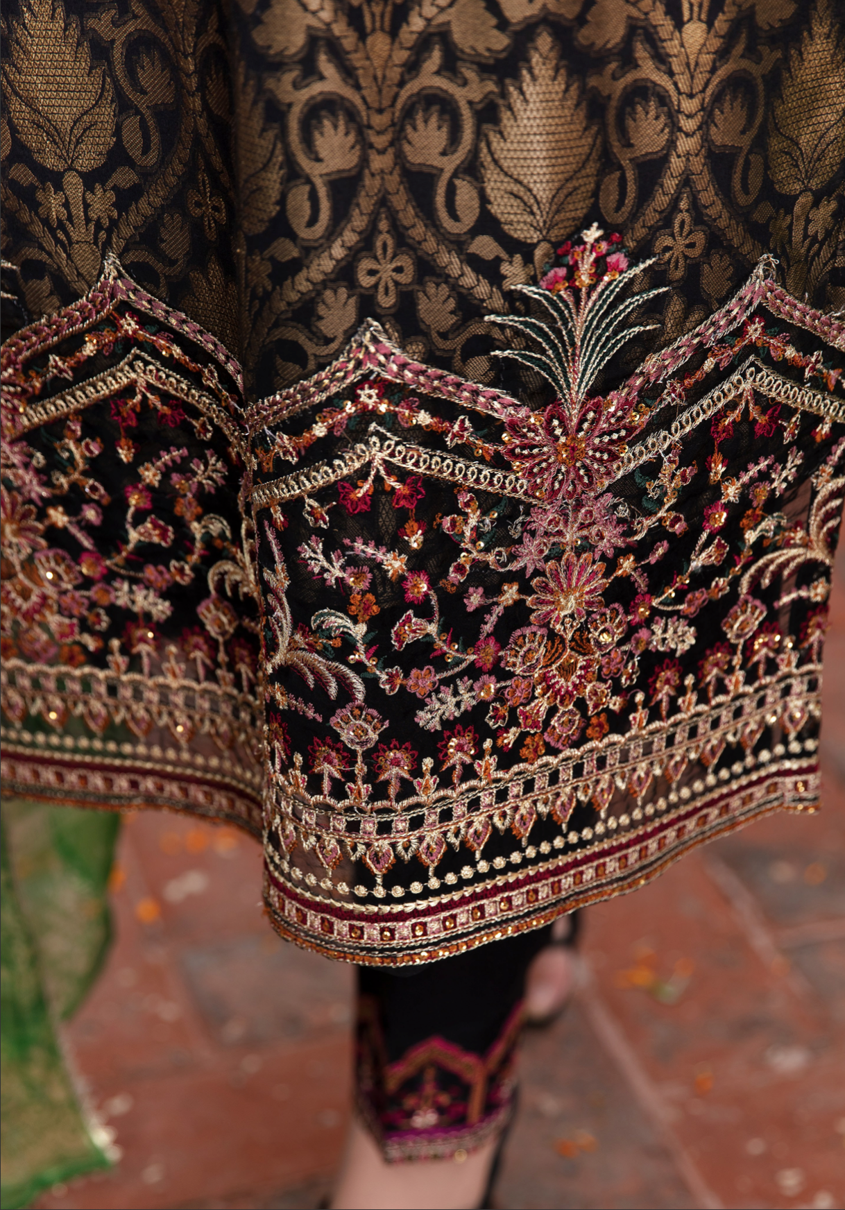 Black IVANA Jacquard Ladies Suit