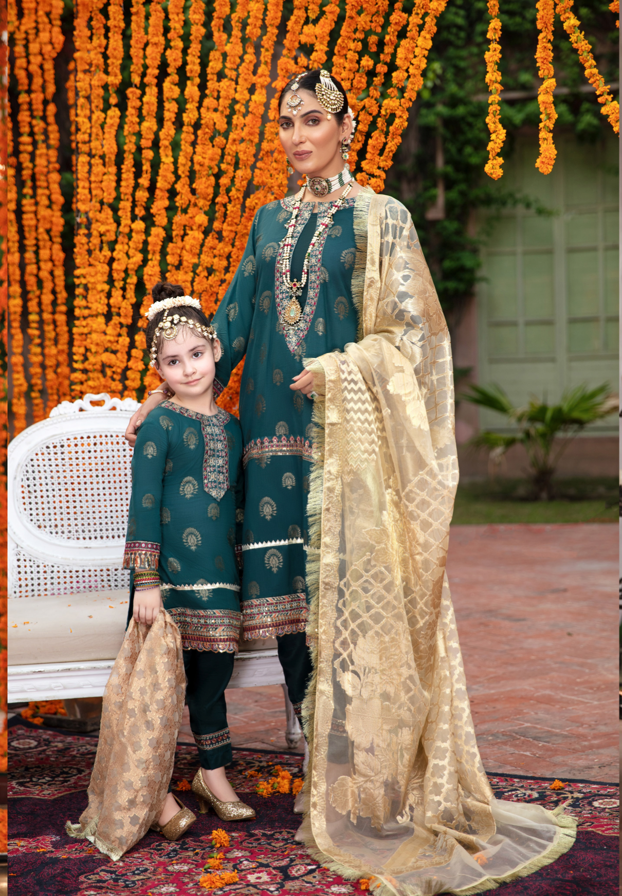 Dark Teal IVANA Jacquard Ladies Suit