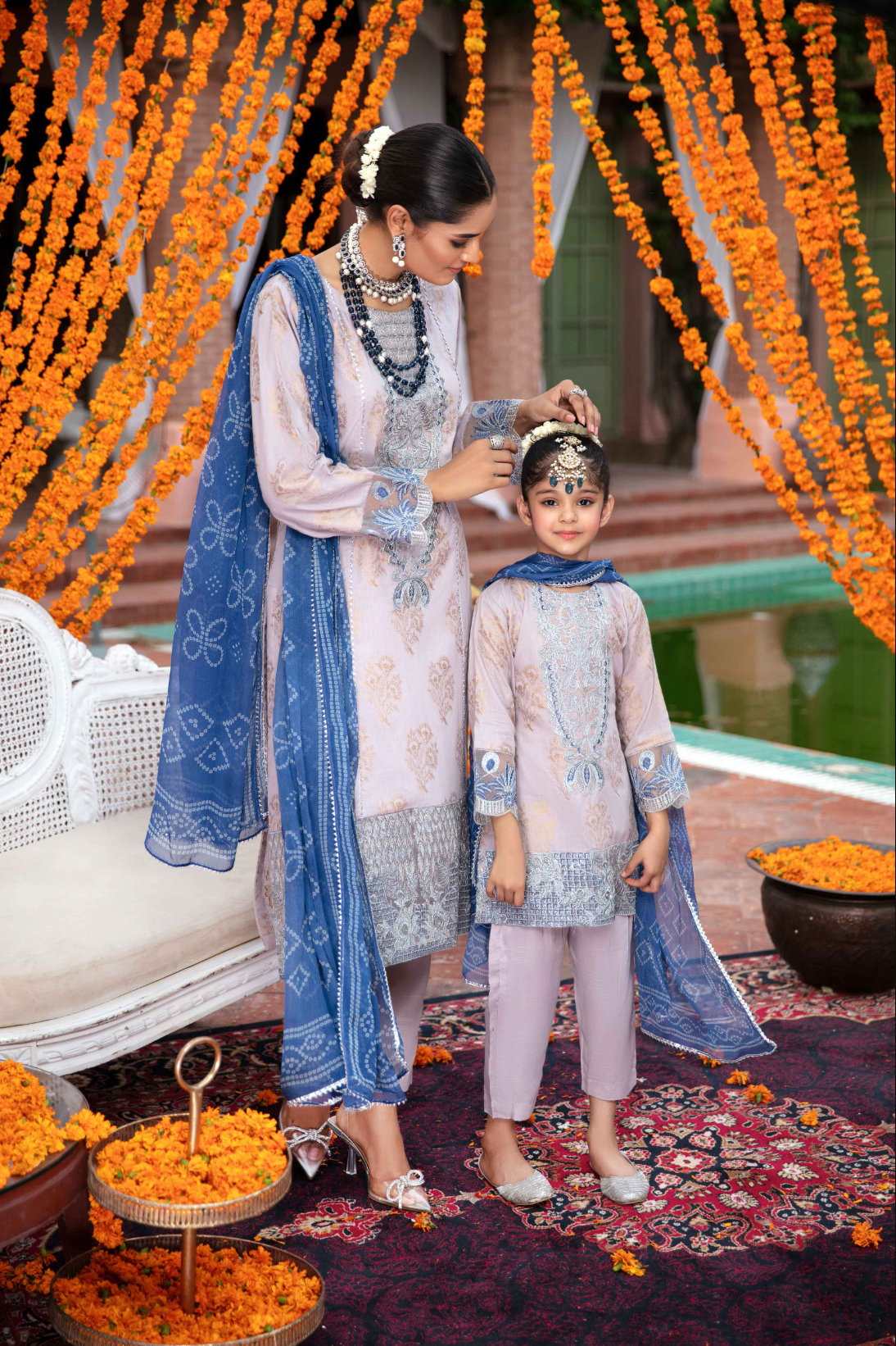 Light Lilac Grey IVANA Jacquard Ladies Suit