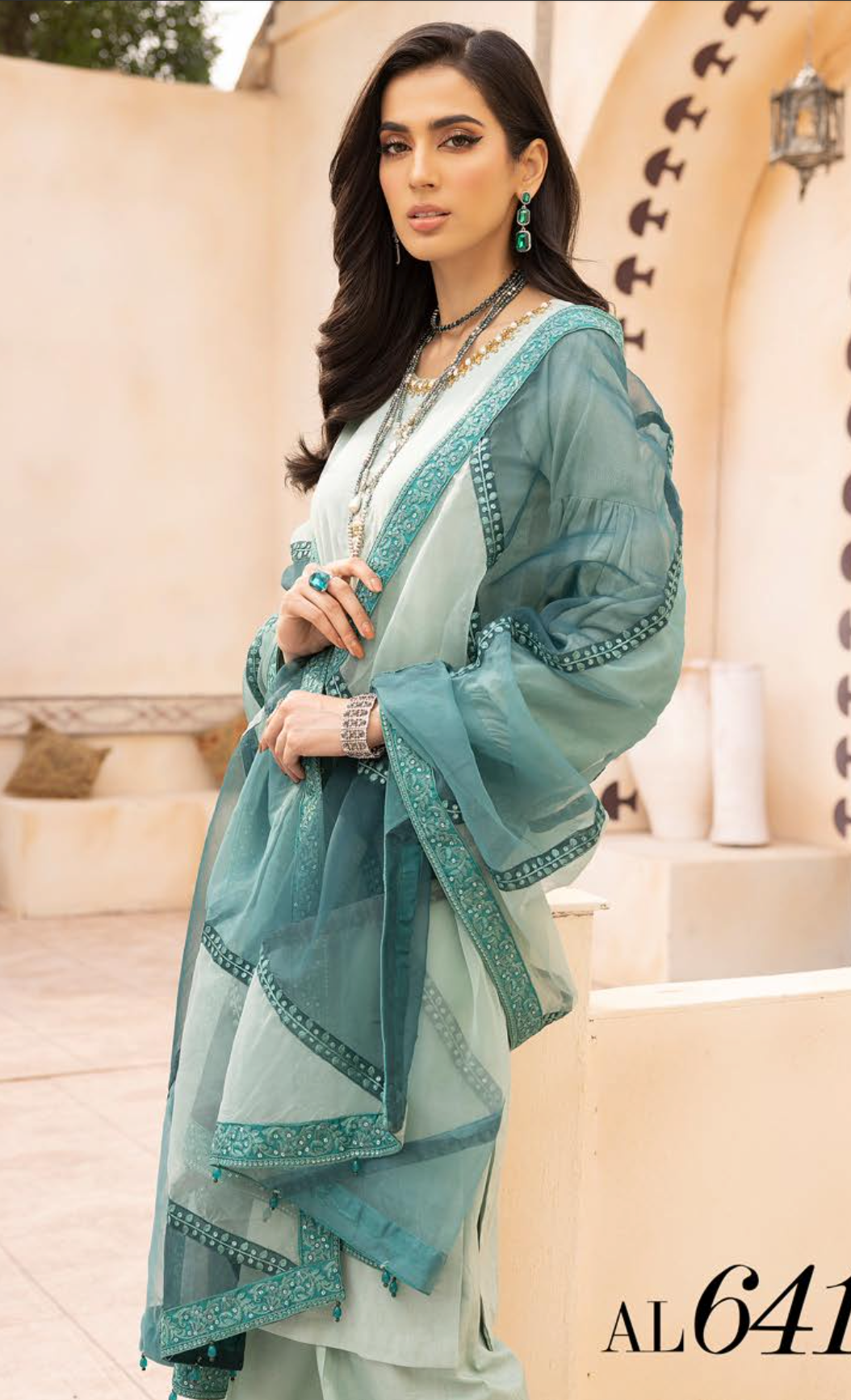 Light Teal Mummy & Me Jacquard Ladies Suit