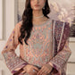 Peach Pink and Purple 'Essence' Adan's Libas Design Chiffon Ladies Suit