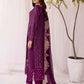 Purple Plum Azure Chiffon Ladies Suit