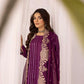 Purple Plum Azure Chiffon Ladies Suit