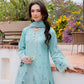 Light Teal Blue 'Aurea' Jacquard Ladies Suit