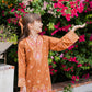 Orange Brown 'Aurea' Jacquard Girls Suit