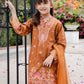 Orange Brown 'Aurea' Jacquard Girls Suit