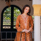 Orange Brown 'Aurea' Jacquard Ladies Suit