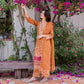 Orange Brown 'Aurea' Jacquard Ladies Suit