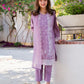 Lilac Purple 'Aurea' Jacquard Girls Suit
