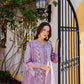 Lilac Purple 'Aurea' Jacquard Ladies Suit
