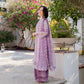Lilac Purple 'Aurea' Jacquard Ladies Suit