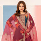 Dark Teal Blue 'Elsa Lux' Silk Lawn Ladies Suit