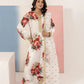 White 'Elsa Lux' Silk Lawn Ladies Suit