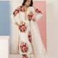White 'Elsa Lux' Silk Lawn Ladies Suit