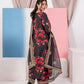 Black 'Elsa Lux' Silk Lawn Ladies Suit