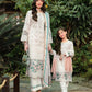 Cream Luxury Lawn Girls Suit