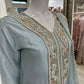 Blue Silk Ladies Suit