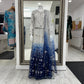Silver and Blue Luxury Net Lehenga Choli Ladies Suit