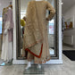 Beige Gold Crushed Ladies Suit