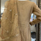 Beige Gold Crushed Ladies Suit
