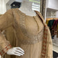 Beige Gold Crushed Ladies Suit