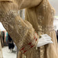 Beige Gold Crushed Ladies Suit