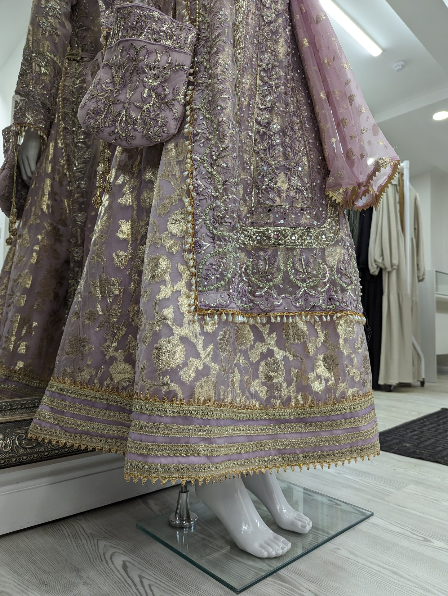 Lilac Luxury Net Ladies Suit