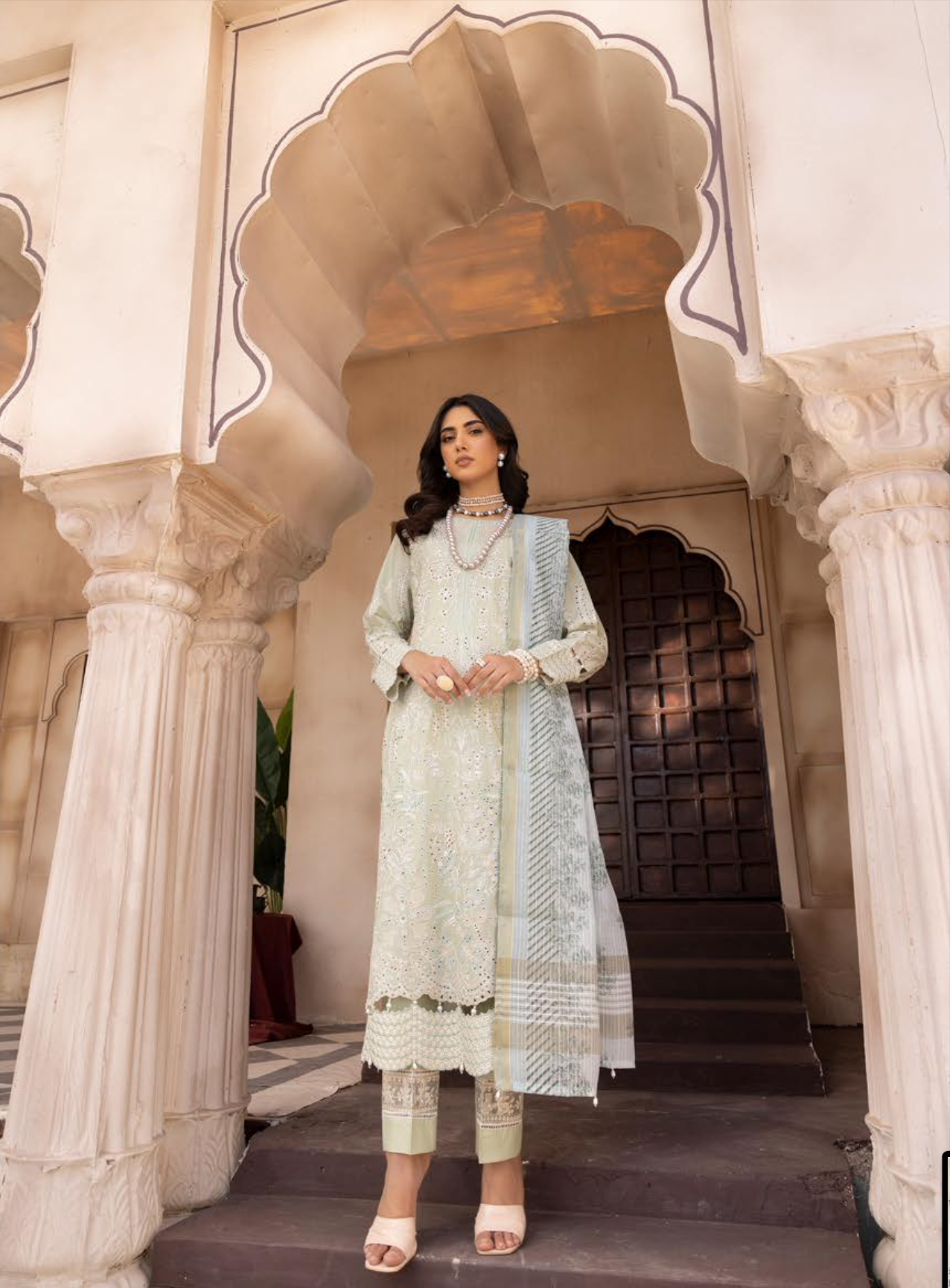 Green Chikankari Ladies Suit