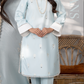 Light Blue Daisy Viscose Ladies Suit