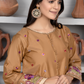 Brown Daisy Viscose Ladies Suit