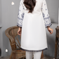 White and Blue Daisy Viscose Ladies Suit