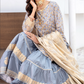 Off White and Blue IVANA Luxury Gharara Ladies Suit