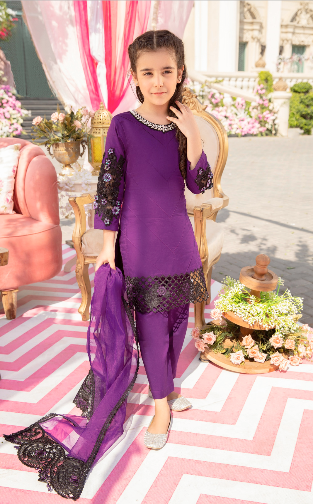 Purple IVANA Luxury Girls Suit