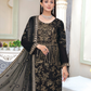 Black Urshia Luxury Chiffon Ladies Suit