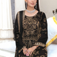 Black Urshia Luxury Chiffon Ladies Suit