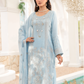 Light Blue Evelyn Chiffon Ladies Suit