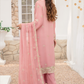 Pink Evelyn Chiffon Ladies Suit