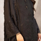 Black Coral Bliss Chiffon Ladies Suit