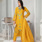 Dark Mustard Yellow Zoha Cotton Ladies Suit