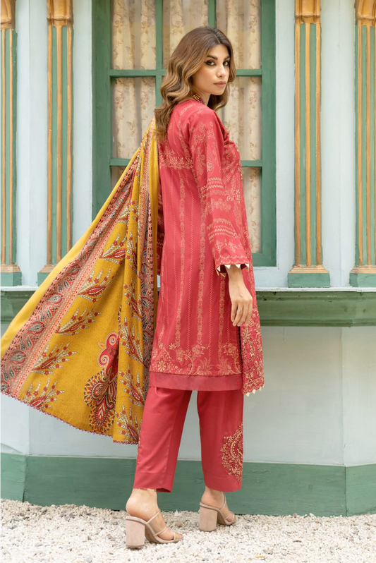 Maroon Munira Designer Dhanak Ladies Suit